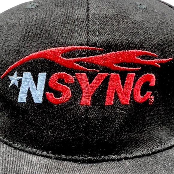 NWOT NSYNC baseball hat.  Adjustable size.  Black and red. - Picture 3 of 3